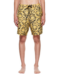 Pantaloncini da bagno stampati gialli di Versace Underwear