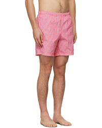 Pantaloncini da bagno stampati rosa di Alexander McQueen
