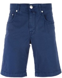 Pantaloncini di cotone blu scuro di Jacob Cohen