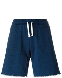 Pantaloncini di cotone blu scuro di MAISON KITSUNÉ