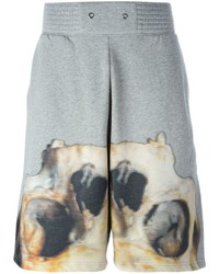 Pantaloncini di cotone stampati grigi di Givenchy