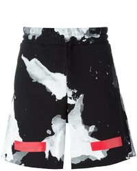 Pantaloncini di cotone stampati neri di Off-White