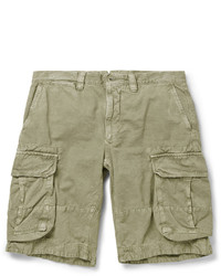 Pantaloncini di cotone verde oliva di Incotex