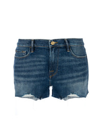 Pantaloncini di jeans blu scuro di Frame Denim
