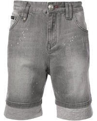 Pantaloncini di jeans grigi di Philipp Plein
