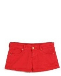 Pantaloncini di jeans rossi