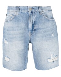 Pantaloncini di jeans strappati azzurri di Calvin Klein Jeans