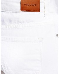 Pantaloncini di jeans strappati bianchi di Mango
