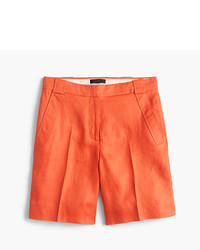 Pantaloncini di lino arancioni
