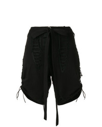 Pantaloncini di lino neri di Saint Laurent