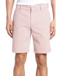 Pantaloncini di seersucker a quadri rosa