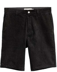 Pantaloncini di velluto a coste neri