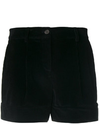 Pantaloncini di velluto a coste neri di P.A.R.O.S.H.