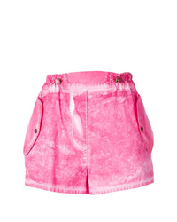 Pantaloncini effetto tie-dye rosa