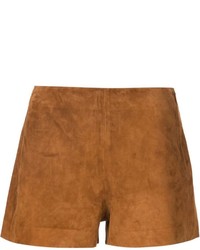 Pantaloncini in pelle scamosciata marroni di Rag & Bone