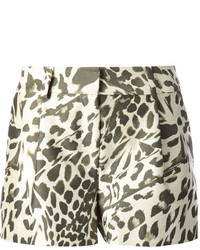 Pantaloncini leopardati beige di Diane von Furstenberg
