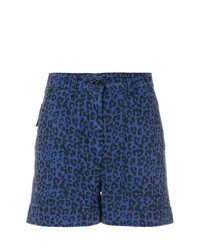 Pantaloncini leopardati blu