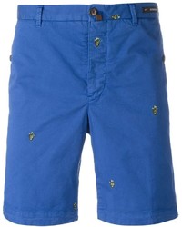 Pantaloncini ricamati blu di Pt01