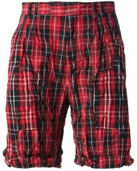 Pantaloncini scozzesi rossi di McQ by Alexander McQueen