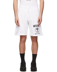 Pantaloncini sportivi stampati bianchi e neri di Moschino
