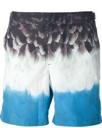 Pantaloncini stampati bianchi e blu di Orlebar Brown