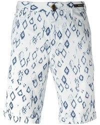 Pantaloncini stampati bianchi e blu di Pt01