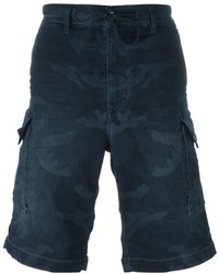 Pantaloncini stampati blu scuro di Diesel