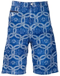 Pantaloncini stampati blu di Comme des Garcons
