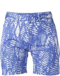 Pantaloncini stampati blu di Maison Martin Margiela