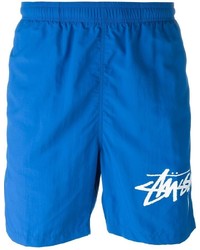 Pantaloncini stampati blu di Stussy