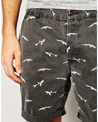 Pantaloncini stampati grigio scuro di Asos
