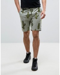 Pantaloncini stampati verde oliva di Asos