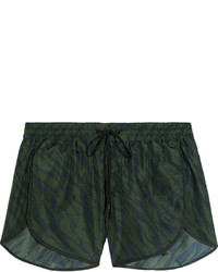 Pantaloncini stampati verde scuro
