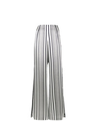 Pantaloni a campana a righe verticali grigi di JONATHAN SIMKHAI