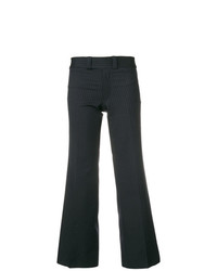 Pantaloni a campana a righe verticali neri di Junya Watanabe
