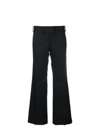 Pantaloni a campana a righe verticali neri di Junya Watanabe