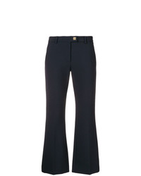 Pantaloni a campana blu scuro di Versace Collection