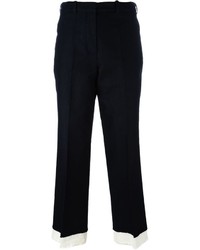 Pantaloni a campana di lana blu scuro di Ports 1961