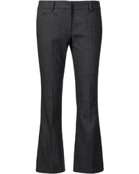 Pantaloni a campana di lana grigio scuro di Brunello Cucinelli