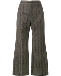 Pantaloni a campana di lana grigio scuro di Isabel Marant