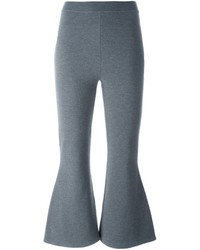 Pantaloni a campana di lana grigio scuro di Stella McCartney