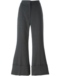 Pantaloni a campana di lana grigio scuro di Stella McCartney