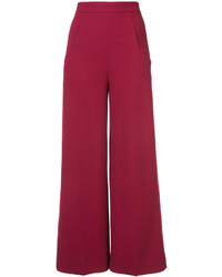 Pantaloni a campana di lana rossi di Roland Mouret