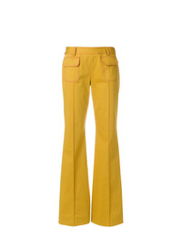 Pantaloni a campana gialli di Talbot Runhof