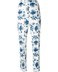Pantaloni a fiori bianchi di Alexander McQueen