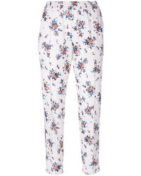 Pantaloni a fiori bianchi di MSGM
