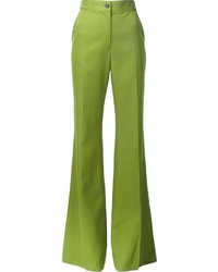 Pantaloni a pieghe verde oliva di Rochas