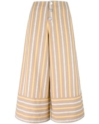 Pantaloni a righe orizzontali marrone chiaro di See by Chloe