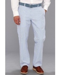 Pantaloni a righe verticali bianchi e blu
