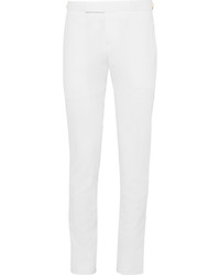 Pantaloni a righe verticali bianchi